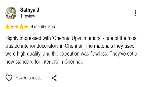 Urapakkam UPVC Interiors Review
