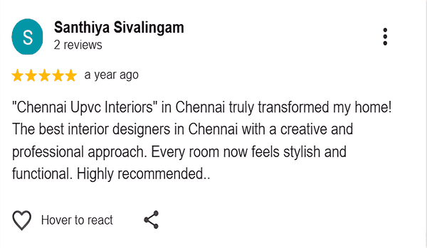 Vandalur UPVC Interiors Review