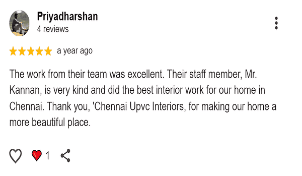 Chennai PVC Interiors Review